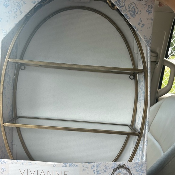 NEW OVAL TikTok Viral VIVIANNE TAYLOR Coquette Bow Vanity Shelf 2 Tier 16x24 - Picture 3 of 3